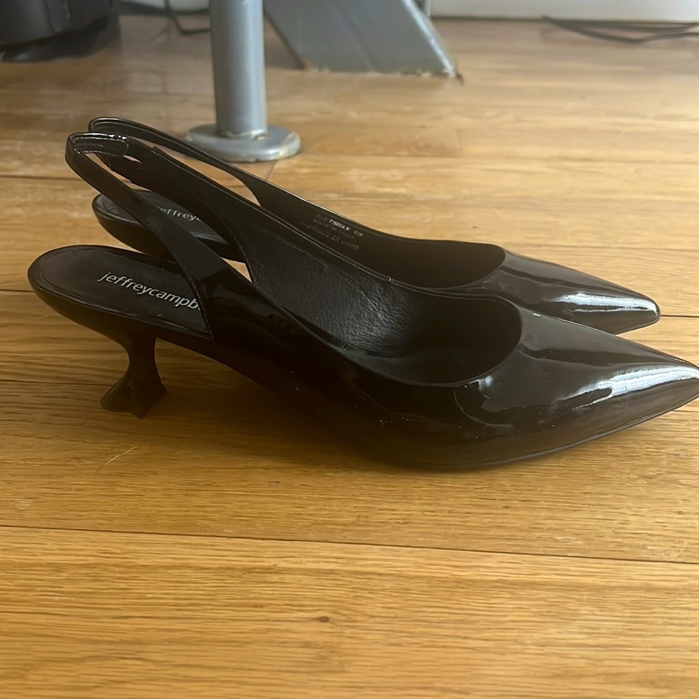 Jeffrey Campbell sling back kitten heels
